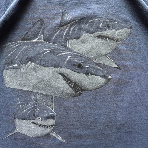 vintage single stitch shark boxy graphic tee - Picture 2 of 5